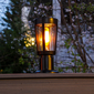 Gama Sonic Amphora Flame Effect Bulb Solar Light - With Pole, Post & Wall Mount Kit