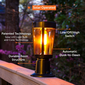 Gama Sonic Amphora Flame Effect Bulb Solar Light - With Pole, Post & Wall Mount Kit