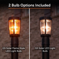 Gama Sonic Amphora Flame Effect Bulb Solar Light - With Pole, Post & Wall Mount Kit
