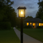 Gama Sonic Aspen II LED Solar Post Light with 3 Inch Fitter