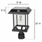 Gama Sonic Aspen II LED Solar Post Light with 3 Inch Fitter
