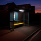 Gama Sonic Commercial Solar Shelter Light - 500 Lumens for Bus Stops, Walkways & Canopies