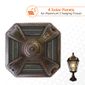 Gama Sonic Flicker Flame Royal Pier Mount Solar Lamp - Brushed Bronze - Includes Both Warm White GS Bulb and Free Flicker Flame Bulb
