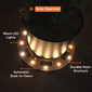Gama Sonic Grand Solar Uplight Planter Base - Wireless Accent Light for Pots & Garden Decor in White
