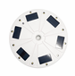 Gama Sonic Grand Solar Uplight Planter Base - Wireless Accent Light for Pots & Garden Decor in White