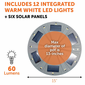 Gama Sonic Grand Solar Uplight Planter Base - Wireless Accent Light for Pots & Garden Decor in White