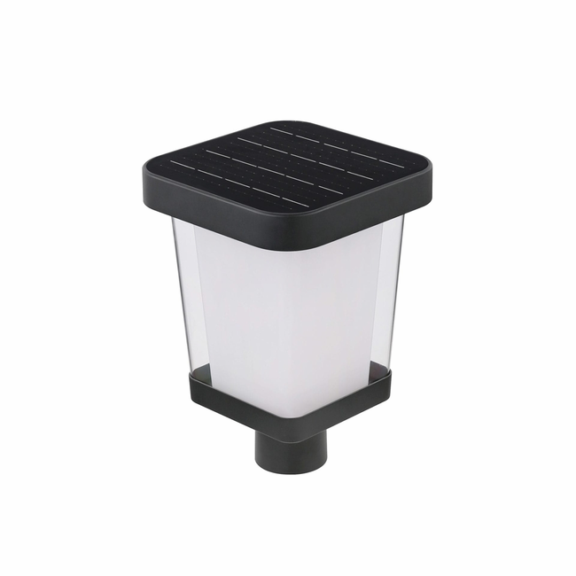 Gama Sonic Halo Solar Post Light - 300 Lumen Dual-Color LED Outdoor Fixture for 3 Inch Posts