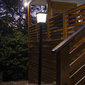 Gama Sonic Halo Solar Post Light - 300 Lumen Dual-Color LED Outdoor Fixture for 3 Inch Posts
