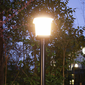 Gama Sonic Halo Solar Post Light - 300 Lumen Dual-Color LED Outdoor Fixture for 3 Inch Posts