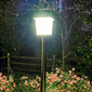 Gama Sonic Halo Solar Post Light - 300 Lumen Dual-Color LED Outdoor Fixture for 3 Inch Posts
