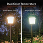 Gama Sonic Halo Solar Post Light - 300 Lumen Dual-Color LED Outdoor Fixture for 3 Inch Posts