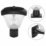 Gama Sonic Haven Outdoor Solar LED Light - Wall, Pier and 3 inch Fitter Mount in Black