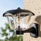 Gama Sonic Haven Outdoor Solar LED Light - Wall, Pier and 3 inch Fitter Mount in Black