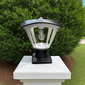 Gama Sonic Haven Outdoor Solar LED Light - Wall, Pier and 3 inch Fitter Mount in Black