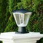 Gama Sonic Haven Outdoor Solar LED Light - Wall, Pier and 3 inch Fitter Mount in Black