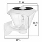 Gama Sonic Haven Outdoor Solar LED Light - Wall, Pier and 3 inch Fitter Mount in White