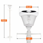 Gama Sonic Haven Solar Lamp Post with EZ-Anchor Base - 73 Inch Outdoor LED Lantern