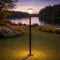 Gama Sonic Haven Solar Lamp Post with EZ-Anchor Base - 73 Inch Outdoor LED Lantern