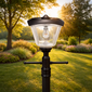 Gama Sonic Haven Solar Lamp Post with EZ-Anchor Base - 73 Inch Outdoor LED Lantern