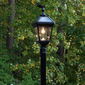 Gama Sonic Imperial Bulb II Durable Resin Solar Post Light with 3 inch Fitter