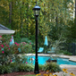 Gama Sonic Imperial Bulb II Durable Resin Solar Post Light with 3 inch Fitter