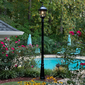 Gama Sonic Imperial Bulb II Durable Resin Solar Post Light with 3 inch Fitter
