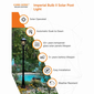 Gama Sonic Imperial Bulb II Durable Resin Solar Post Light with 3 inch Fitter