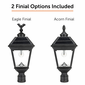 Gama Sonic Imperial Bulb II Durable Resin Solar Post Light with 3 inch Fitter