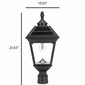 Gama Sonic Imperial Bulb II Durable Resin Solar Post Light with 3 inch Fitter