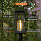 Gama Sonic NovaEdge Solar Post Accent Light - Edison Style LED for 3 Inch Poles