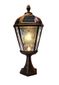 Gama Sonic Royal Pier Mount Solar Lamp with GS-Solar LED Light Bulb - Brushed Bronze