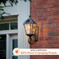 Gama Sonic Flicker Flame Royal Wall Mount Solar Lamp - Includes Both Warm White GS Bulb and Free Flicker Flame Bulb