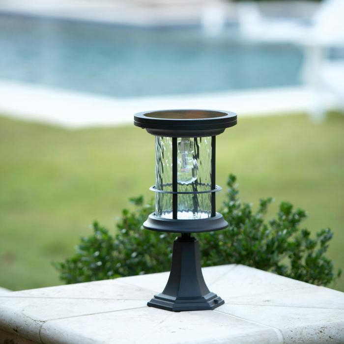 Gama Sonic Silo Solar Light With Pole, Post & Wall Mount Kit