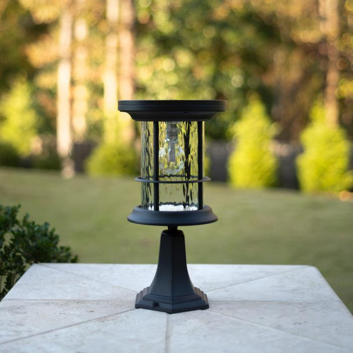 Gama Sonic Silo Solar Light With Pole, Post & Wall Mount Kit