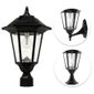 Gama Sonic Windsor Bulb Solar Light - With Pole, Post & Wall Mount Kit - Black