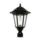 Gama Sonic Windsor Bulb Solar Light - With Pole, Post & Wall Mount Kit - Black