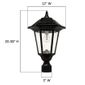 Gama Sonic Windsor Bulb Solar Light - With Pole, Post & Wall Mount Kit - Black