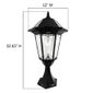 Gama Sonic Windsor Bulb Solar Light - With Pole, Post & Wall Mount Kit - Black