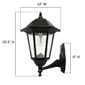 Gama Sonic Windsor Bulb Solar Light - With Pole, Post & Wall Mount Kit - Black