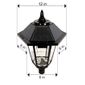 Gama Sonic Windsor Bulb Solar Light - With Pole, Post & Wall Mount Kit - Black