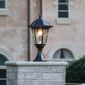 Gama Sonic Windsor Bulb Solar Light - With Pole, Post & Wall Mount Kit - Black