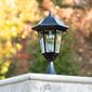 Gama Sonic Windsor Bulb Solar Light - With Pole, Post & Wall Mount Kit - Black