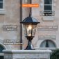 Gama Sonic Windsor Bulb Solar Light - With Pole, Post & Wall Mount Kit - Black