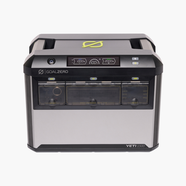 Goal Zero New Yeti 1500 Portable Solar Generator featuring the