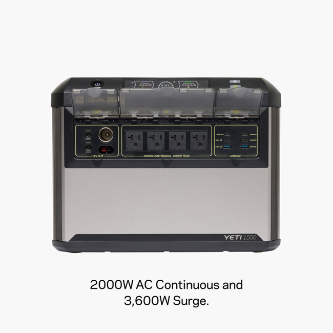 Goal Zero New Yeti 1500 Portable Solar Generator featuring the