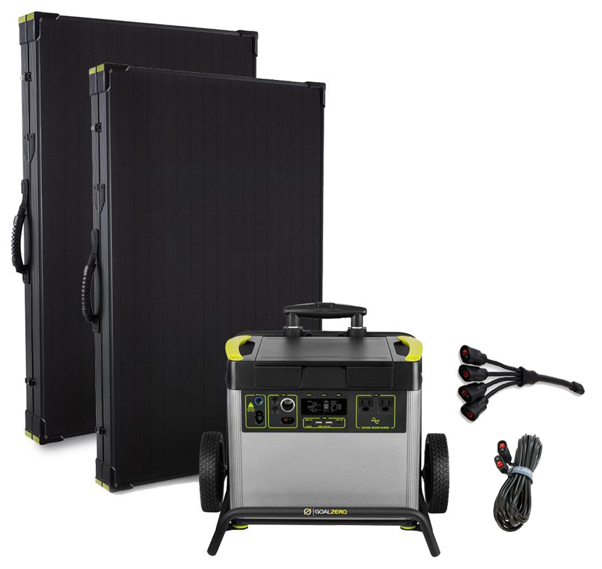 Goal Zero Yeti 3000X Lithium Lightweight Solar Generator Kit with (2