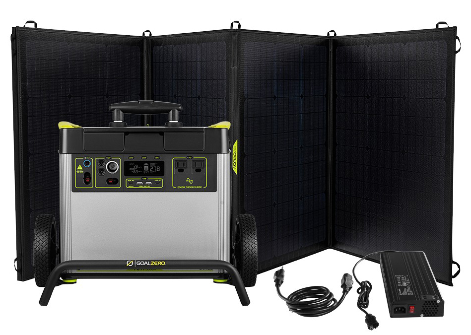 Goal Zero Yeti 3000X Ultimate Solar Generator Kit Features (3) Nomad