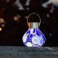 Handblown Glass 5 Inch Solar Tea Lantern - Periwinkle