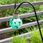 Handblown Glass 5 Inch Solar Tea Lantern - Teal