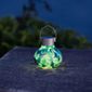 Handblown Glass 5 Inch Solar Tea Lantern - Teal